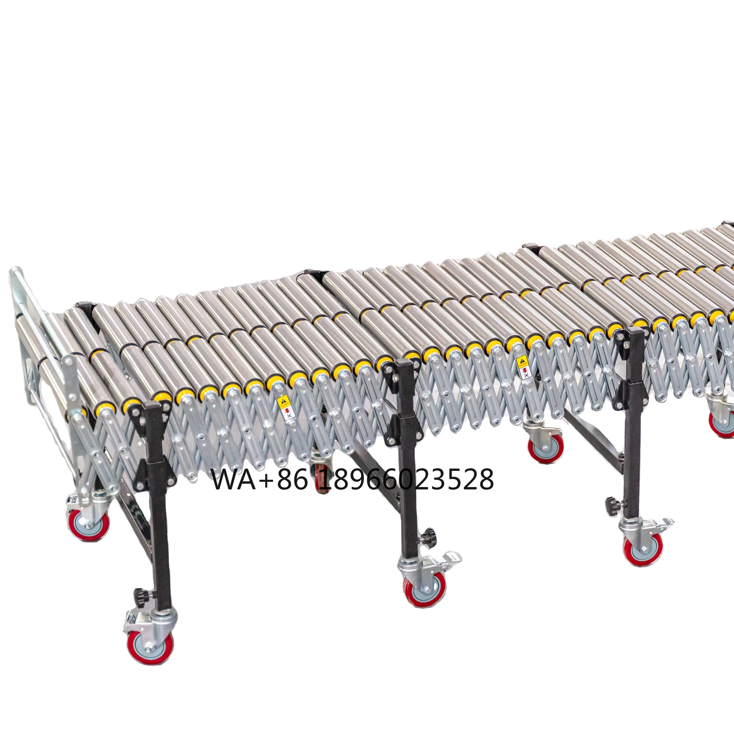 

Gray Double PVC Gravity Roller Conveyor Flexible Extended Design Unloading Food Industry Mining Applications Rubber Conveyor