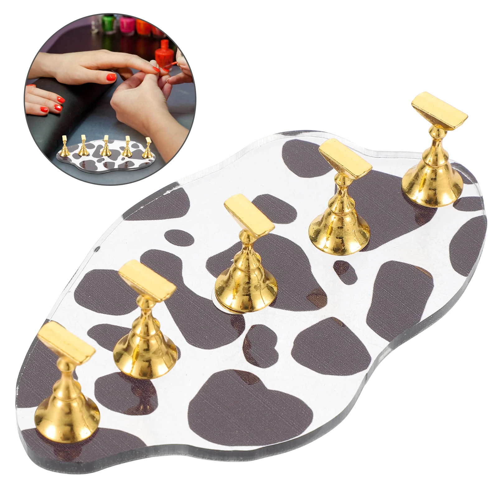 2 مجموعة الفن الممارسة تقف نصائح وهمية حامل اضغط على الأظافر عرض موقف مع قاعدة لصالون مانيكير اللوحة عرض التخزين #2