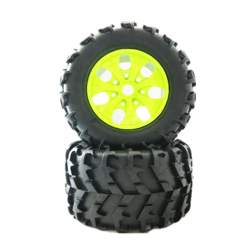 4pcs RC Rubber Sponge Tires Tyre Rim Wheel 150mm*80mm Hexagon adapter 17mmFor RC 1/8 HSP Baja Tyranno Off Road Monster Truck