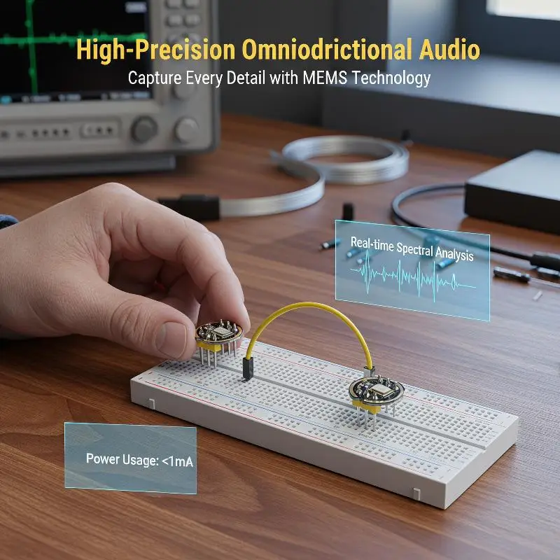 INMP441 Omnidirectional Microphone Module High Precision MEMS Low Power for ESP32 Development Board DIY Projects
