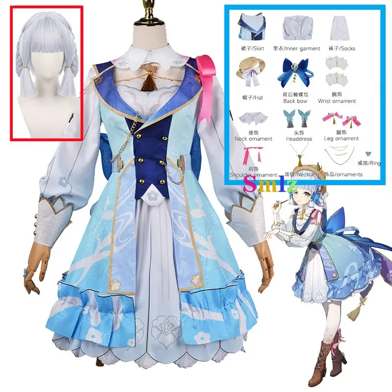 Special offer Kamisato Ayaka cosplay dress anime impact costume Ayaka outfit wig cosplay Halloween role play clothing uy5674