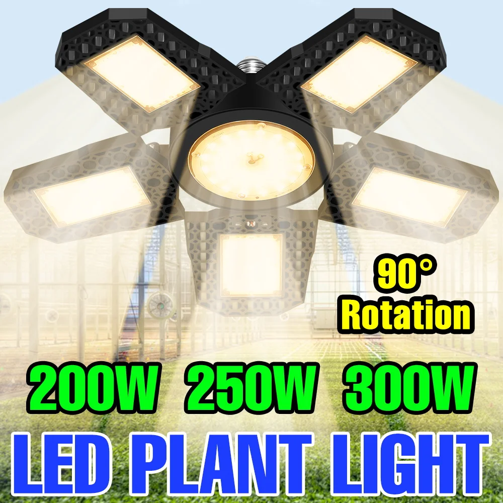 

300W E27 LED Grow Light Bulb Full Spectrum Plant Hydroponics Lamp AC100-277V For Indoor Greenhouse Cactus Vegetables Cultivation