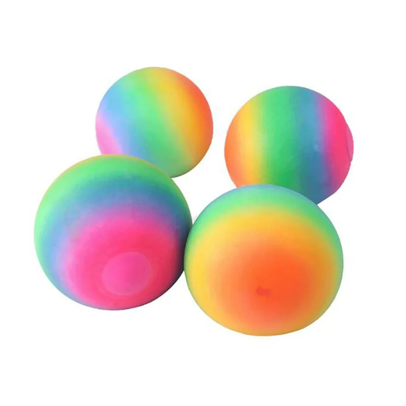 Creative Gradient Rainbow Flour Stress Relief Ball Toys Squeeze Slow Rebound Prank Ball for Kids Finger Training Toy Ball Gifts