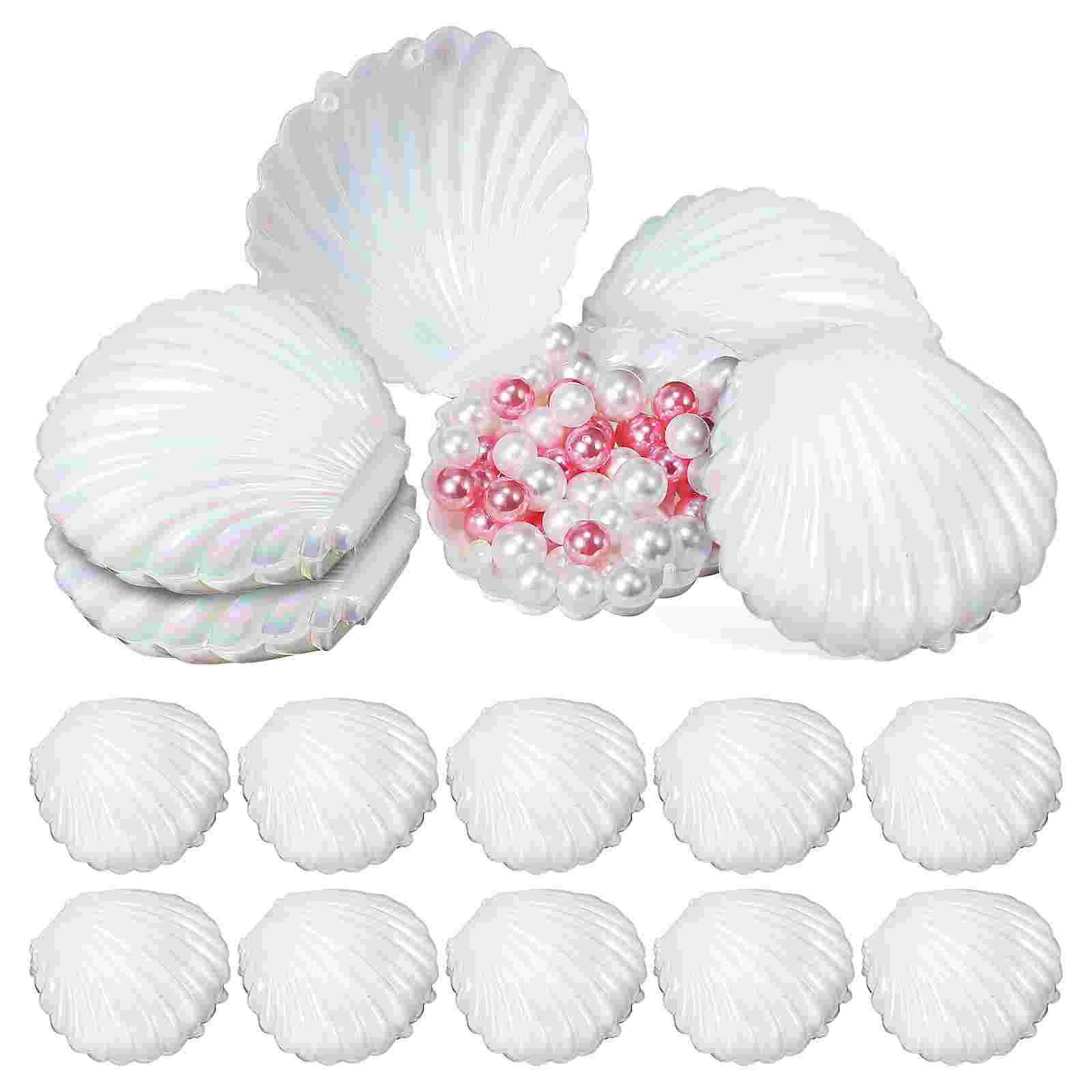 15 Pcs Simulated Shell Ornaments Office Decor Rings Holder Small Jewelry Dish Seashells Adornments Tray Trinket Boxes