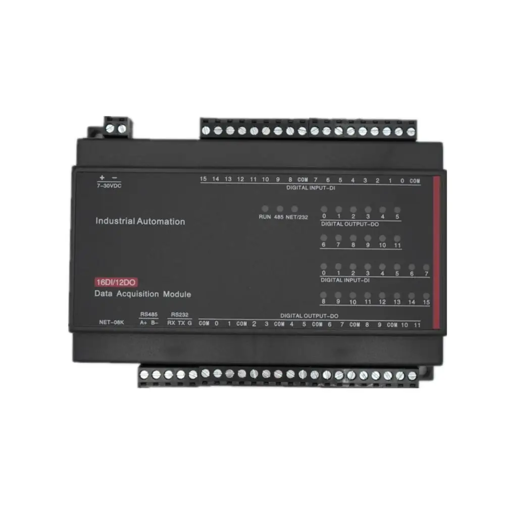 TCP-508K 12DO channel relay output 16DI switch input RJ45 Ethernet module RS485 RS232 Modbus TCP controller