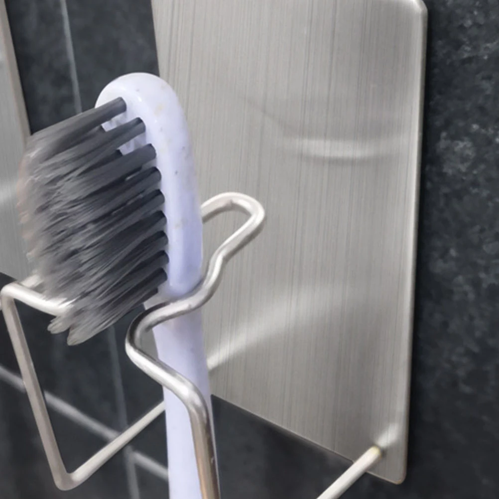 

3 Pcs Toothbrush Holders Rack Stainless Steel Bathroom ganizer Countertop Accessories Travel Mounted Toothpaste Holder
