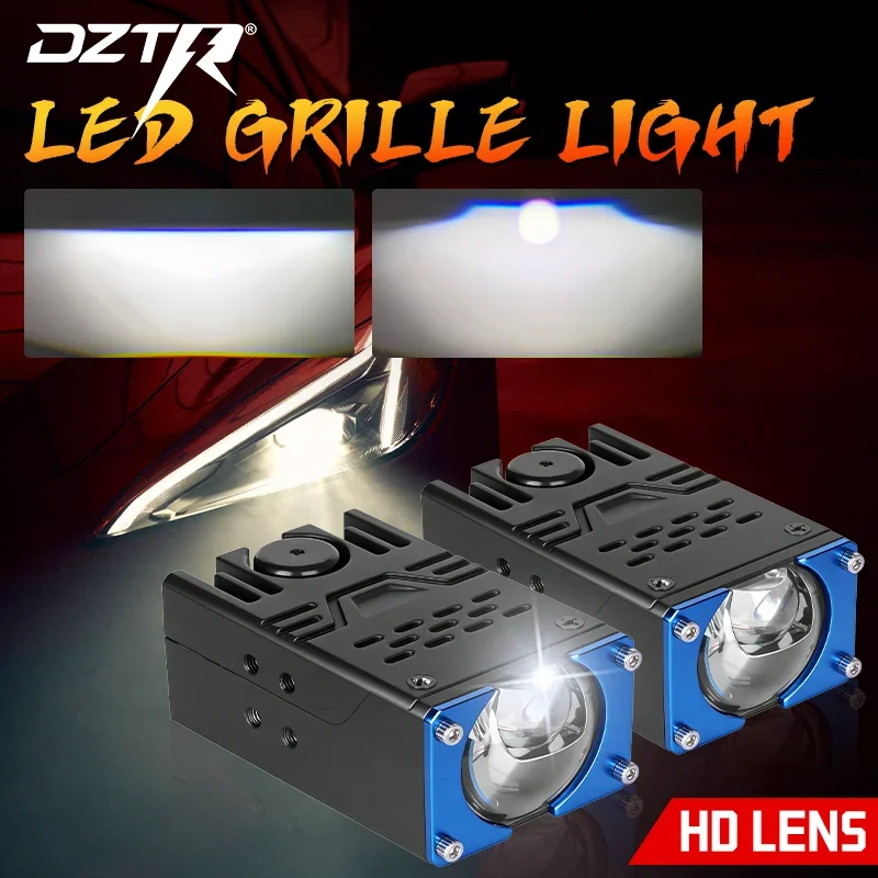 

DZTR car grille LED light with fan high-power solenoid valve car headlight 300W motorcycle spotlight car fog off-road 80000lm
