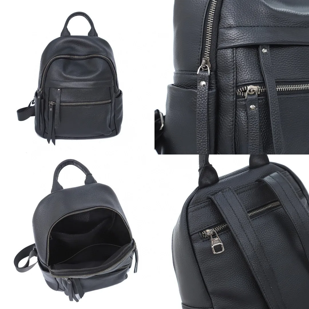 Casual Genuine Leather Backpack Daily Real Cow Leather Shoulder Bags for Woman Fashion Ladies Cowhide Travel Bagpack