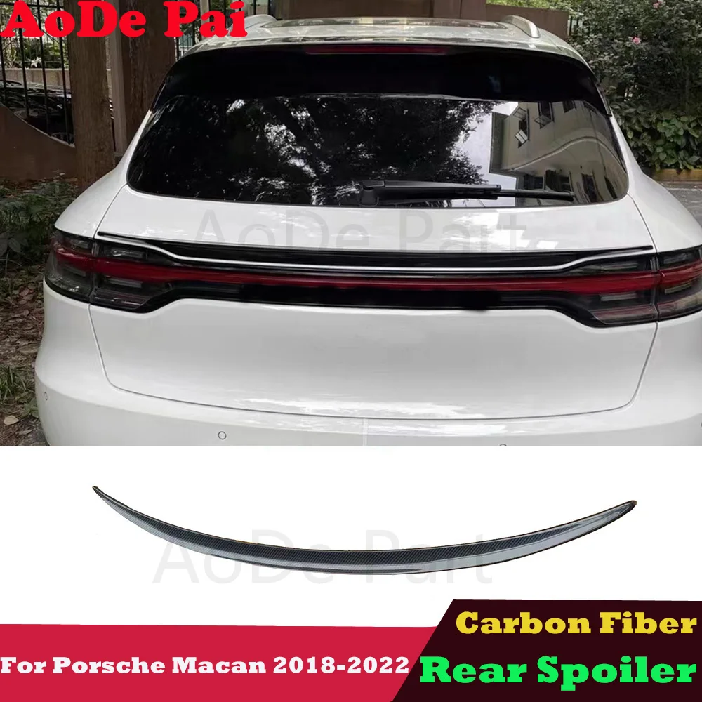 

Real Carbon Fiber Rear Bumper Boot Lip Trunk Spoiler for Porsche Macan Turbo 2019-2022 Macan GTS