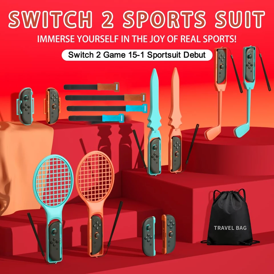 Sports Accessories Set S225 for Switch 2,15 in 1 Family