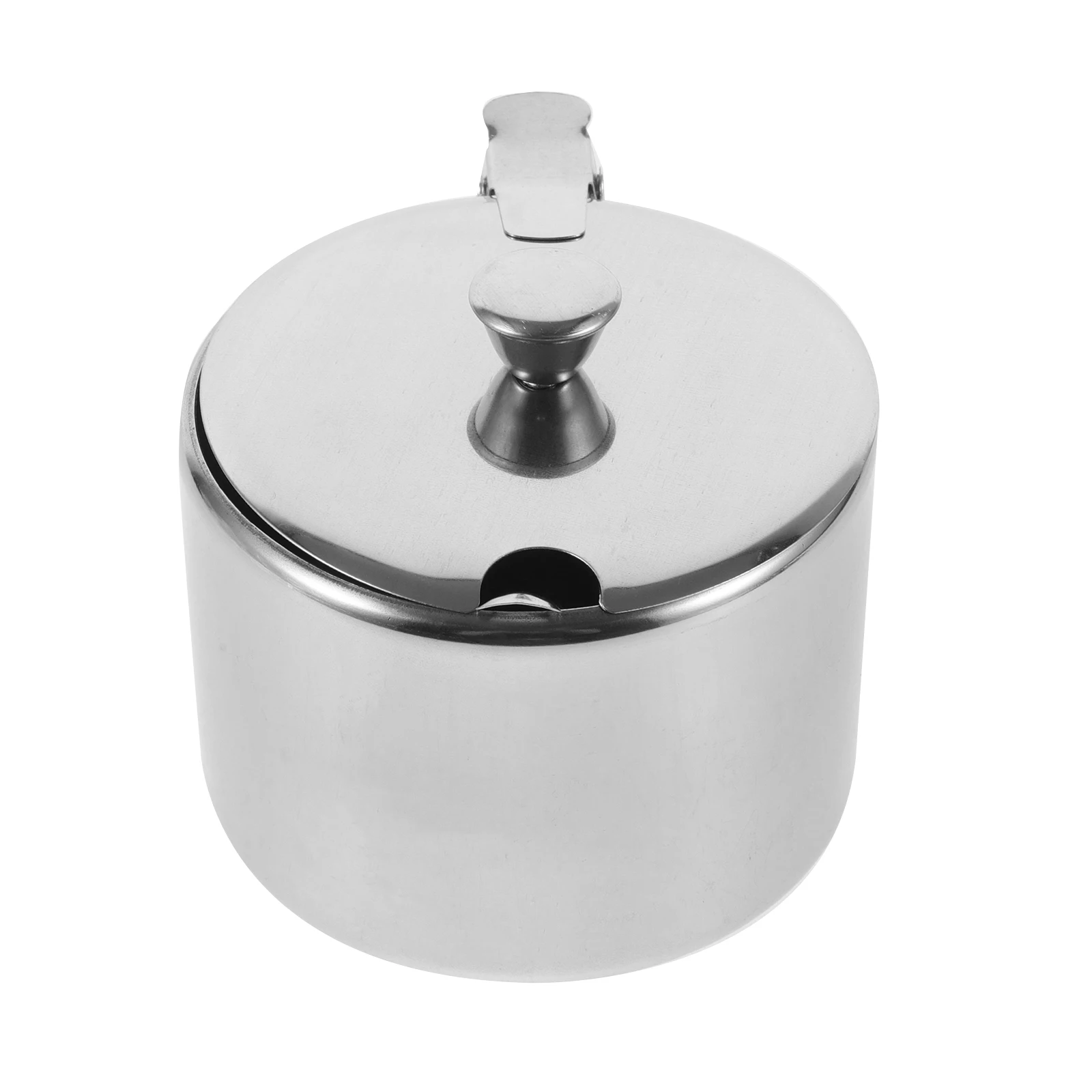 

Stainless Steel Sugar Jar Condiment Container with Spoon Kitchen Spice Jars Small Seasoning Canister Metal Storage Multipurpose