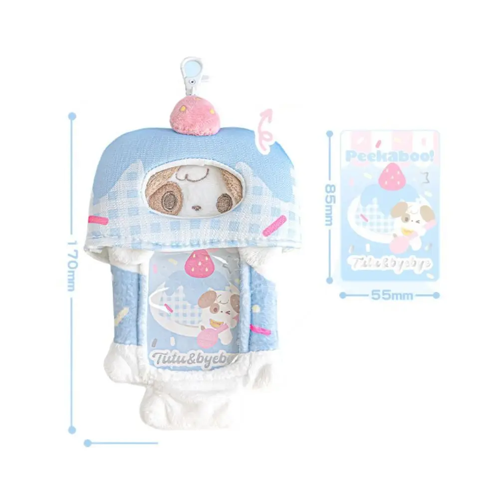 การ์ตูนแมวสัตว์ Photocard ผู้ถือสุนัขสไตล์เกาหลี Plush Idol Photocard ผู้ถือ Kawaii น่ารักรถบัสกลางแจ้ง