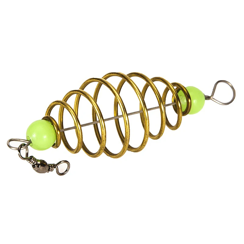 1pc Fishing Feeder Dimper Bait Cage Fishing Tools Nest Punch Carp Fishing Spring Fishing Feeder Fixed-point Dimming Device