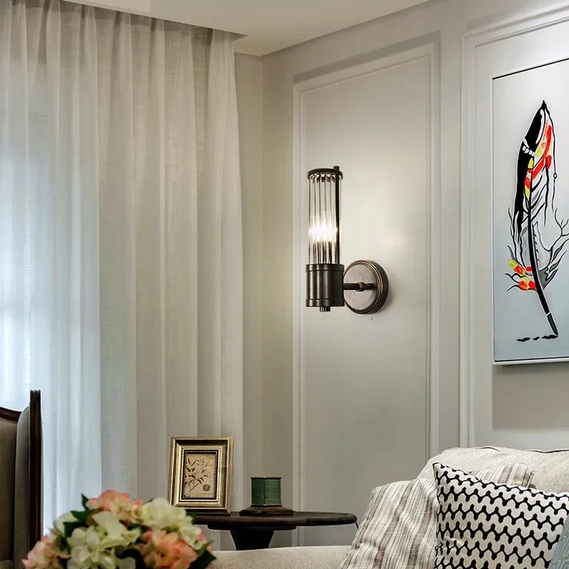 

Light Modern Lamp Copper Luxury Wall Bedroom Lamp Bedside Lamp Living room Aisle Bathroom Indoor Lamp