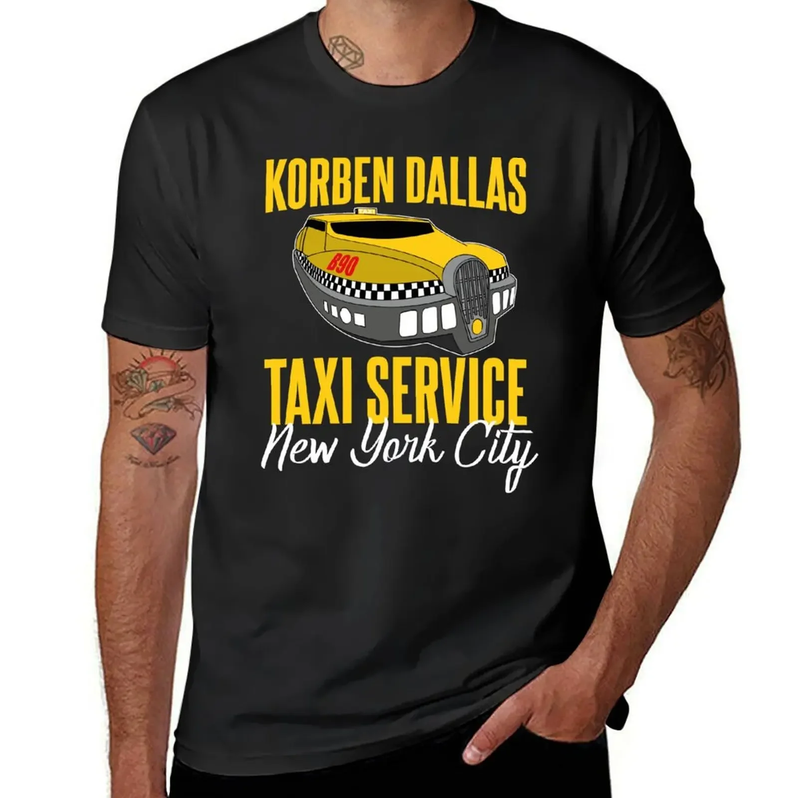 

Korben Dallas Taxi Service T-Shirt new edition kawaii clothes slim fit t shirts for men