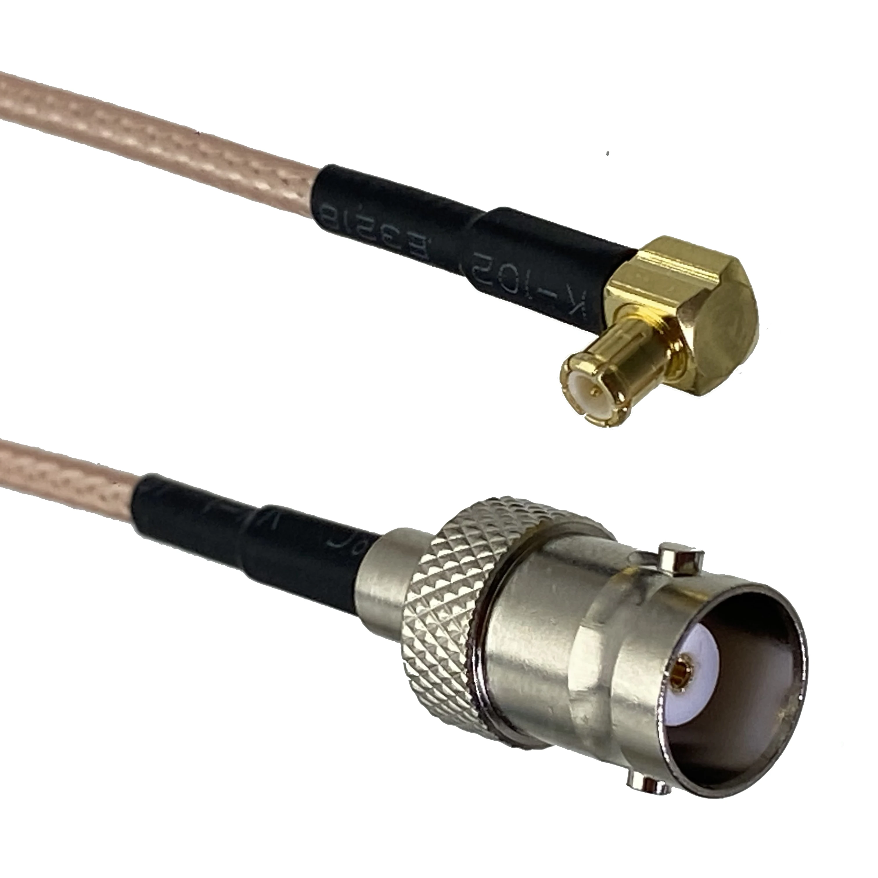 cable BNC female jack to MCX male plug right angle Connector crimp RG316 RF pigtail 4inch~10M