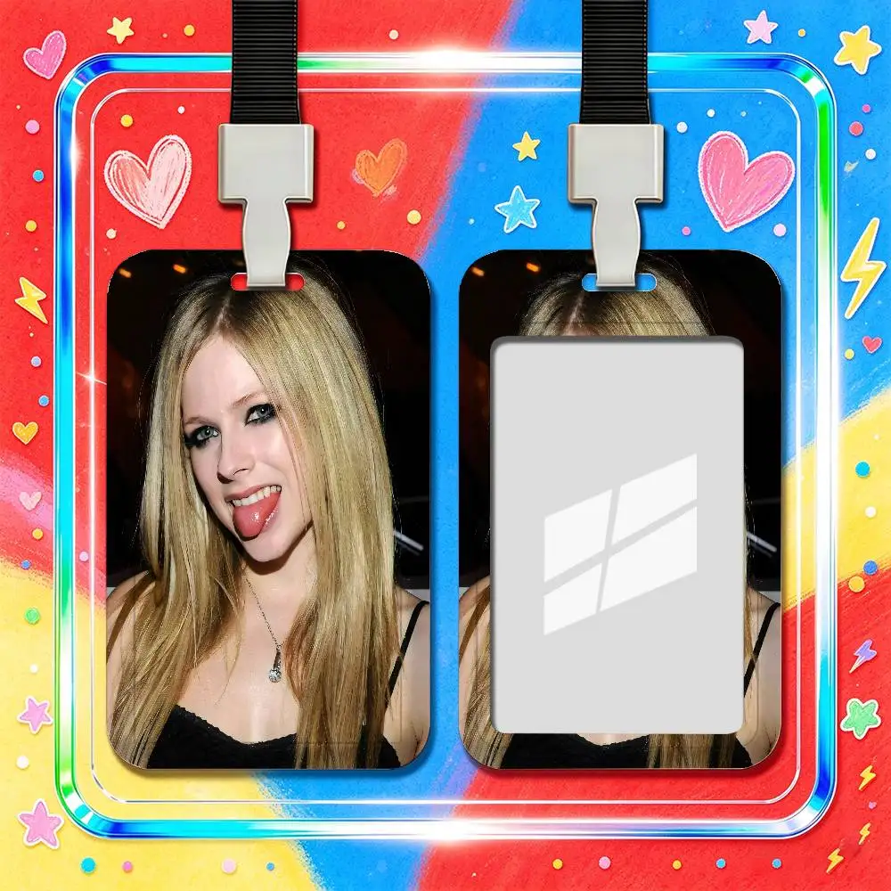 Office Work Student Bank Credit Decoration Case Badge For Avril Lavigne Employee ID Card Holder