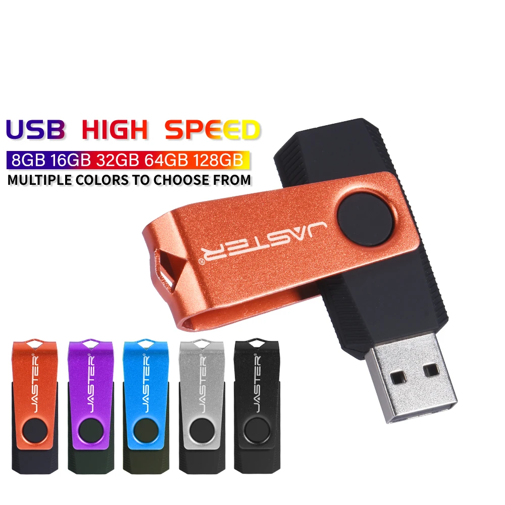 Free Custom Logo Metal Portable USB 2.0 Flash Drive Real Capacity Pen Drive Plastic With Key Chain Memory Stick 64GB/32GB U Disk