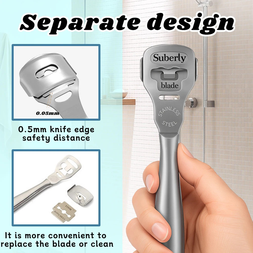 1 قطعة الفولاذ المقاوم للصدأ باديكير القدم الصلب مزيل الجلد الميت القاطع ماكينة حلاقة المتقلب باديكير الكالس شفرة أدوات العناية بالجسم اكسسوارات #3