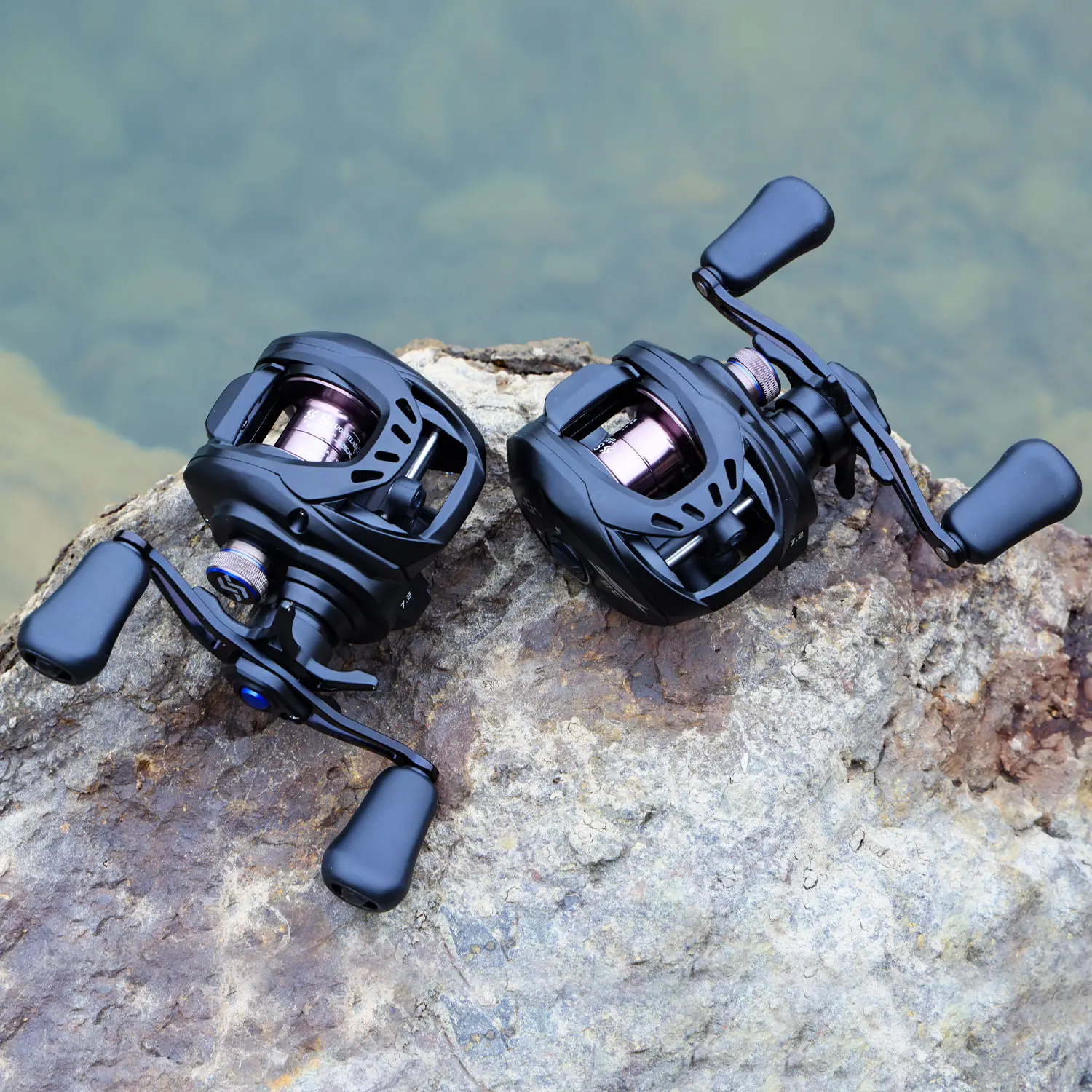 Sougayilang SSX-DC Baitcasting-Rolle, Übersetzungsverhältnis 7,2:1, 4+1BB, Anti-Rückstoß-Getriebe aus Aluminiumlegierung, elektronisches Bremssystem, max. 10 kg – Detail 11