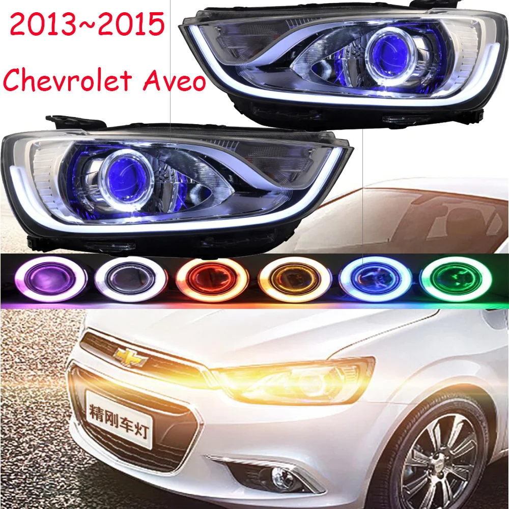 RHD LHD car styling for chevrolet Aveo Headlight 2013 2014 2015year DRL Bi Xenon Lens HI LO HID Fog Lamp Aveo Taillight