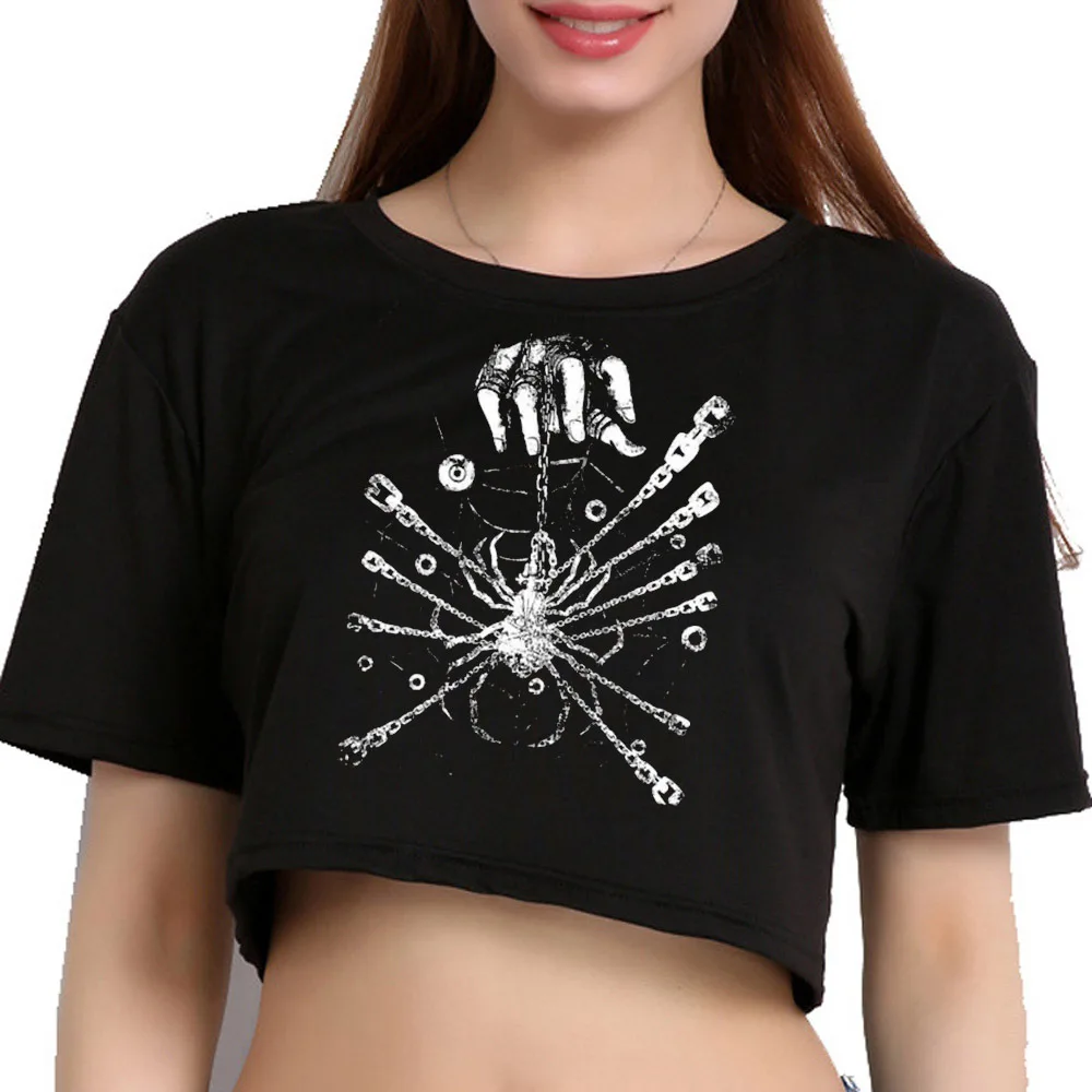 Kurapika Hunter x Hunter crop top shoujo, camisetas baratas para fiesta, estilo gótico, emo, dollette, harajuku, emo