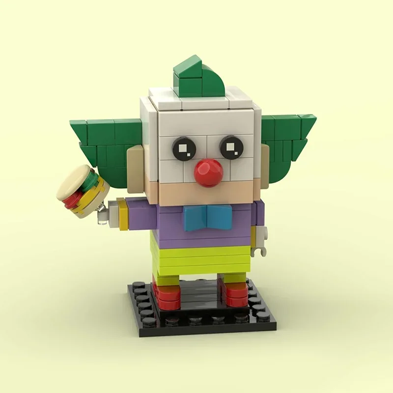 122pcs MOC Krusty Simpsons Brickheadzed Model Building Blocks Architecture Idea Toys Education Festival Gift Birthday
