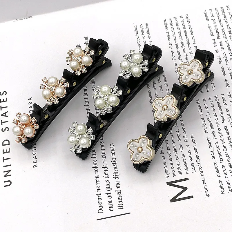 

Korean New Braided Hairpin Side Clip Bangs Clip Broken Hair Duck Bill Headwear Girls Women Hair Accessories