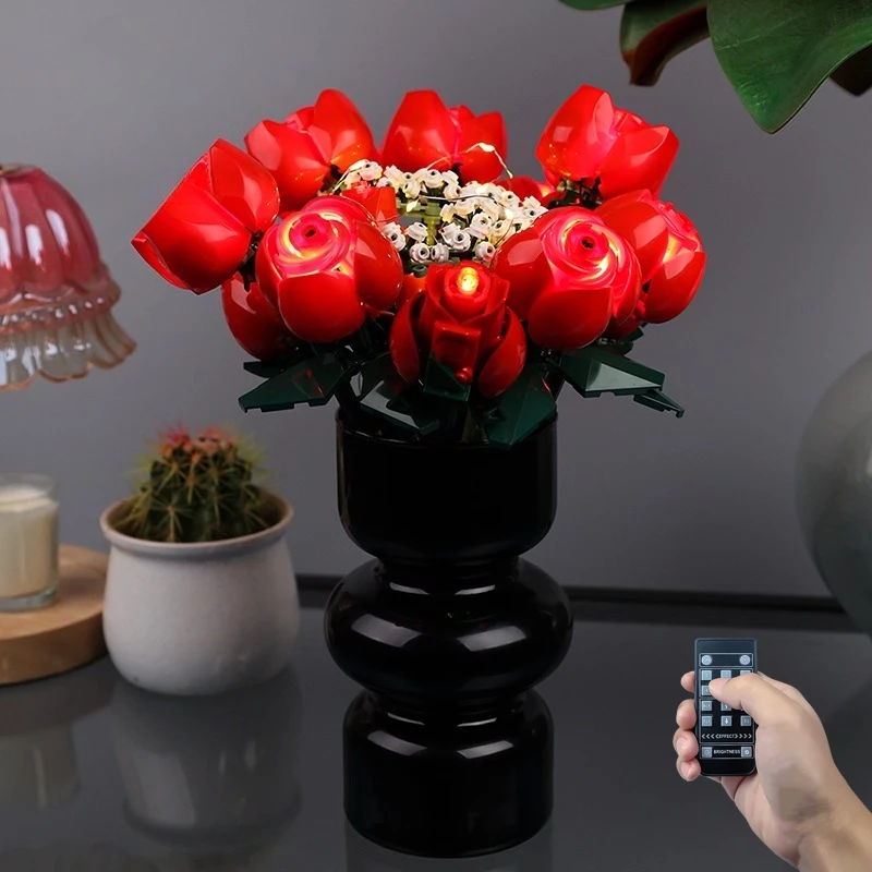 

Набор светодиодных светильников без моделей, подходящий для букета роз LEGO, ботанической коллекции 10328 (кроме строительных блоков)