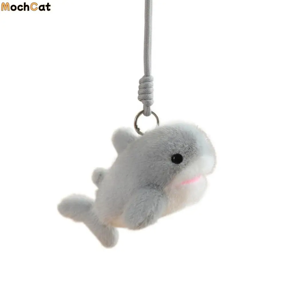Portachiavi con bambola di peluche con delfino animale dell'oceano, ciondolo per borsa, zaino, ciondoli, portachiavi con animali di peluche, portachiavi con bambola di peluche soffice del fumetto