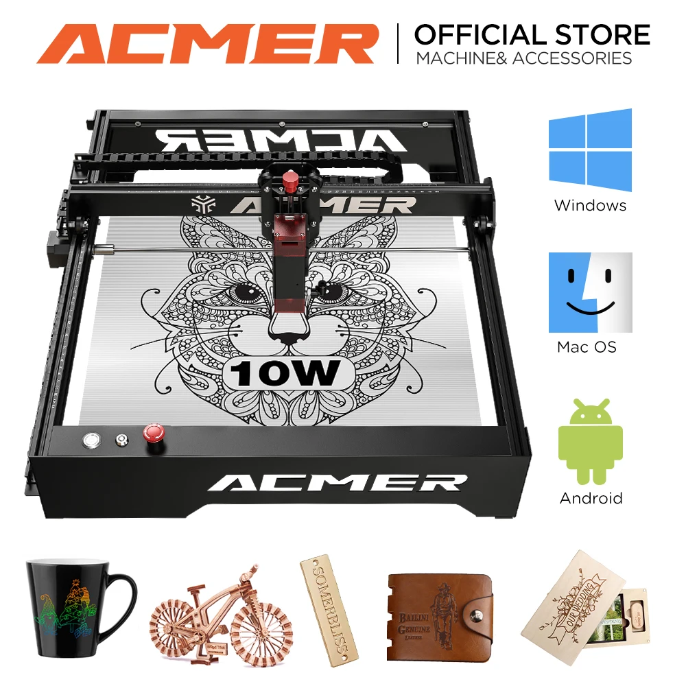 ACMER P1 10W Wood engraving machine cutting machine