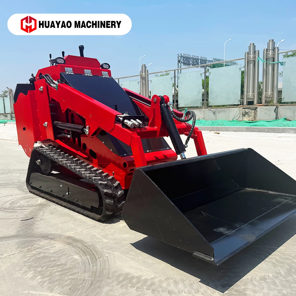 High Efficiency Mini Backhoe Loader 780kg Rated Load Skid Steer Track Loader Kubota Skid Steer Loader