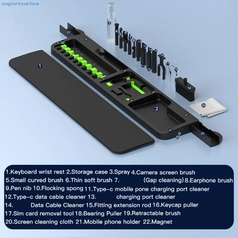 N2UB Ergonomic Keyboards Wrist Rest With Cleaning Elastics Support For Long Hours Gaming Work