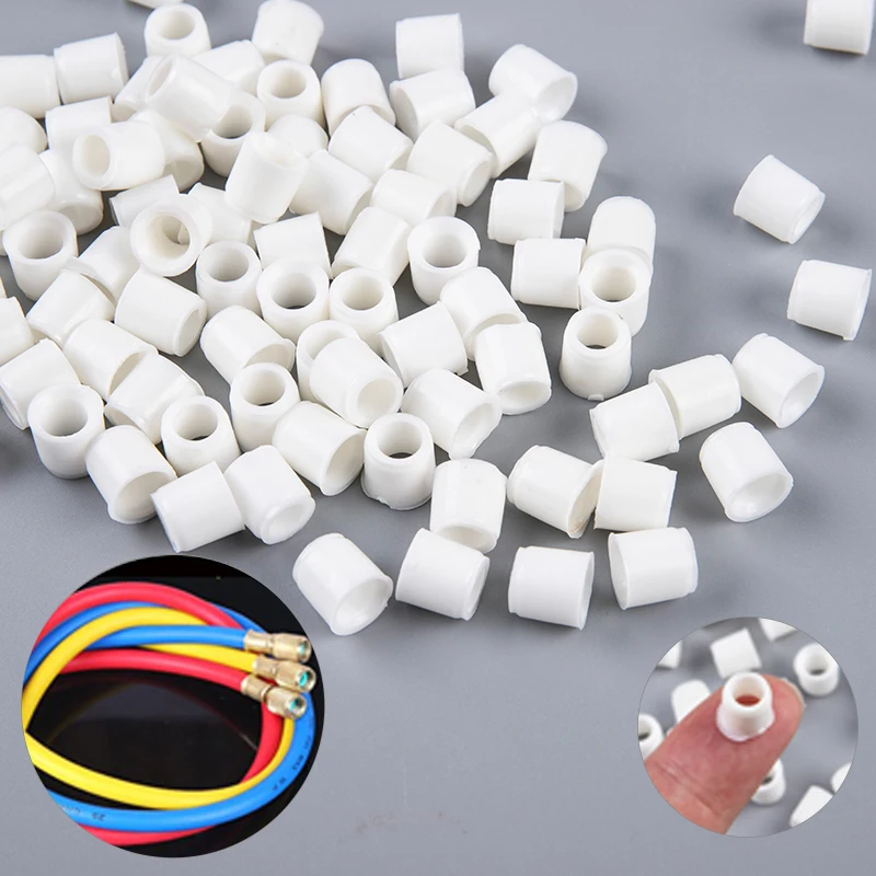 100 sztuk o-ring gumowa uszczelka samochodowa klimatyzacja płynna rura podająca uszczelki podkładki A/C ładowanie złączka do węża uszczelka przelotki