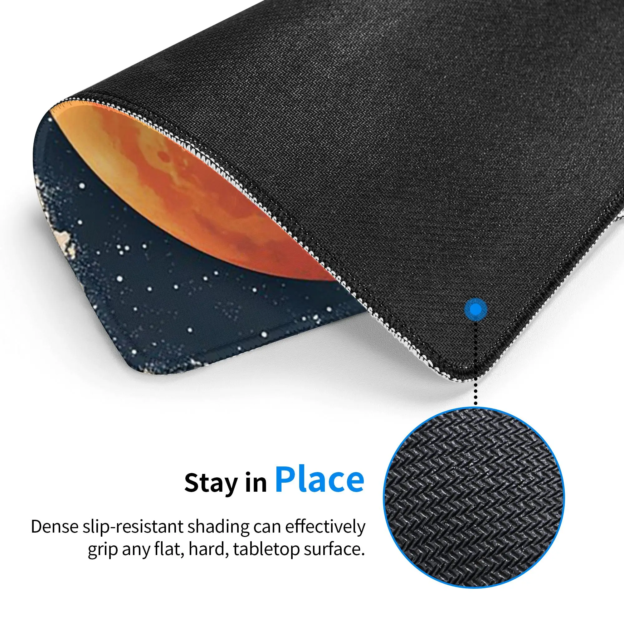 The Moon And The Isolated Castle Mouse Pad Computer Keyboard Mouse Mat Gaming PC Laptop Desk Mat Office Accessories Table Mats