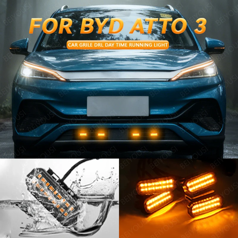 

LED Front Grille Light FOR BYD ATTO 3 Car Daytime Running Light Wheel Eyebrow Lamp For Pickup Offroad 12V
