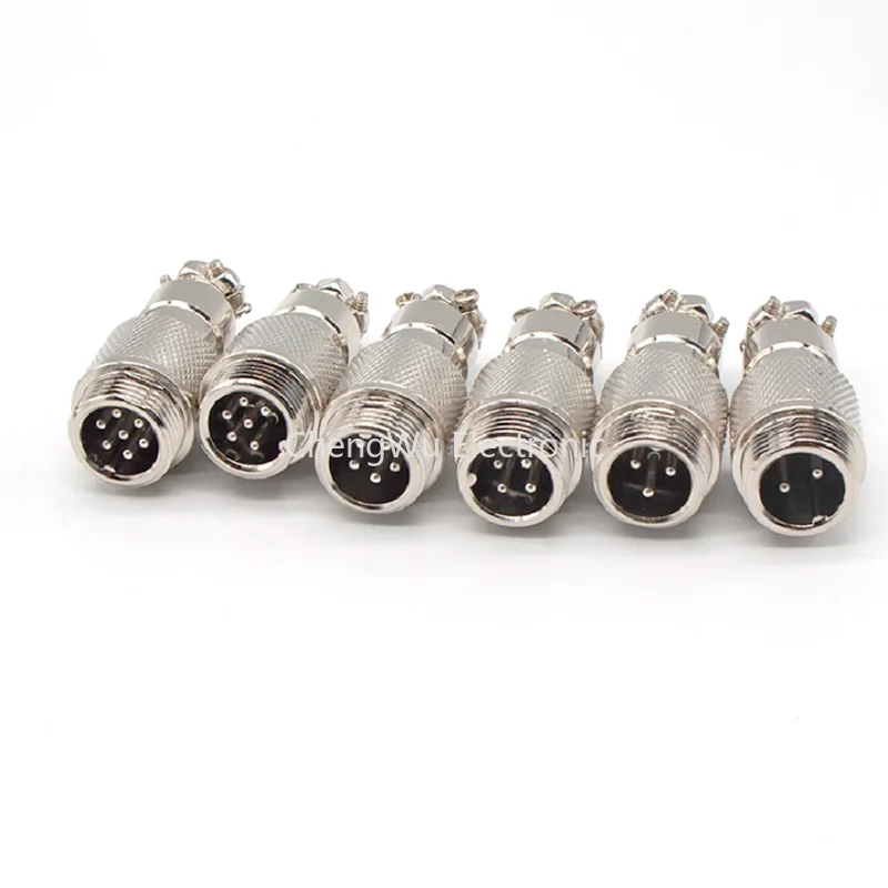 1set GX12 Butt Type Aviation Plug Male and Female Pin Connector 12mm Circular Connectors Socket Plug GX12-2/3/4/5/6 Pin