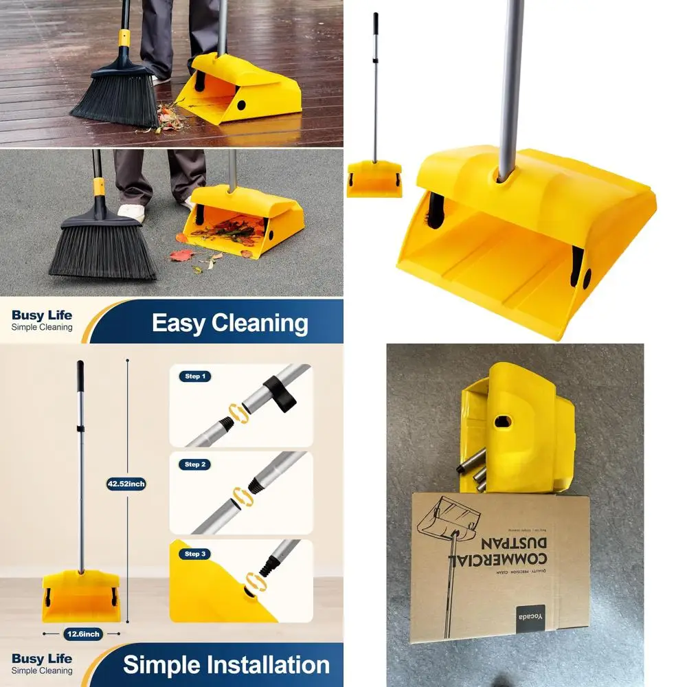 

Windproof Dustpan for Indoor and Outdoor Use: Ideal for Home, Office, Pet Hair, and More