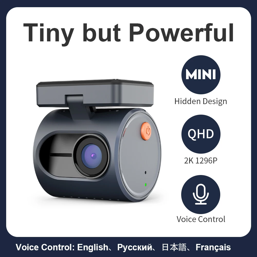 

2K Dash Camera DVR KAWA MINI 3 Hidden Dash Cam Video Recorder Emergency Voice Control Night Vision WiFi APP Monitor dashcam