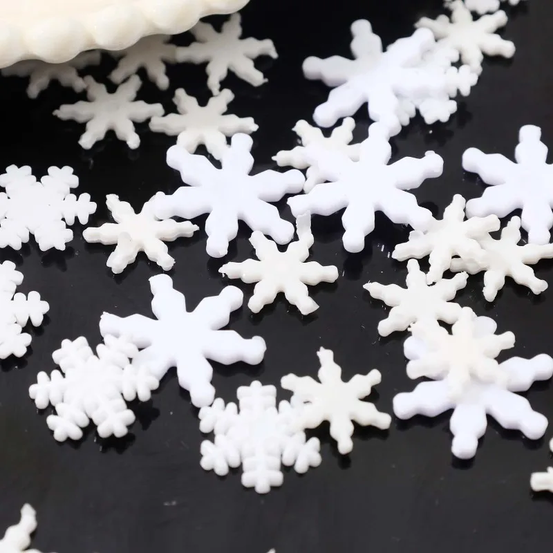 1/5 حزمة ندفة الثلج الاصطناعية البيضاء DIY بها بنفسك اليدوية الشتاء الثلوج قلادة الحلي عيد الميلاد السنة الجديدة لوازم الحفلات المنزلية الطبيعية #4