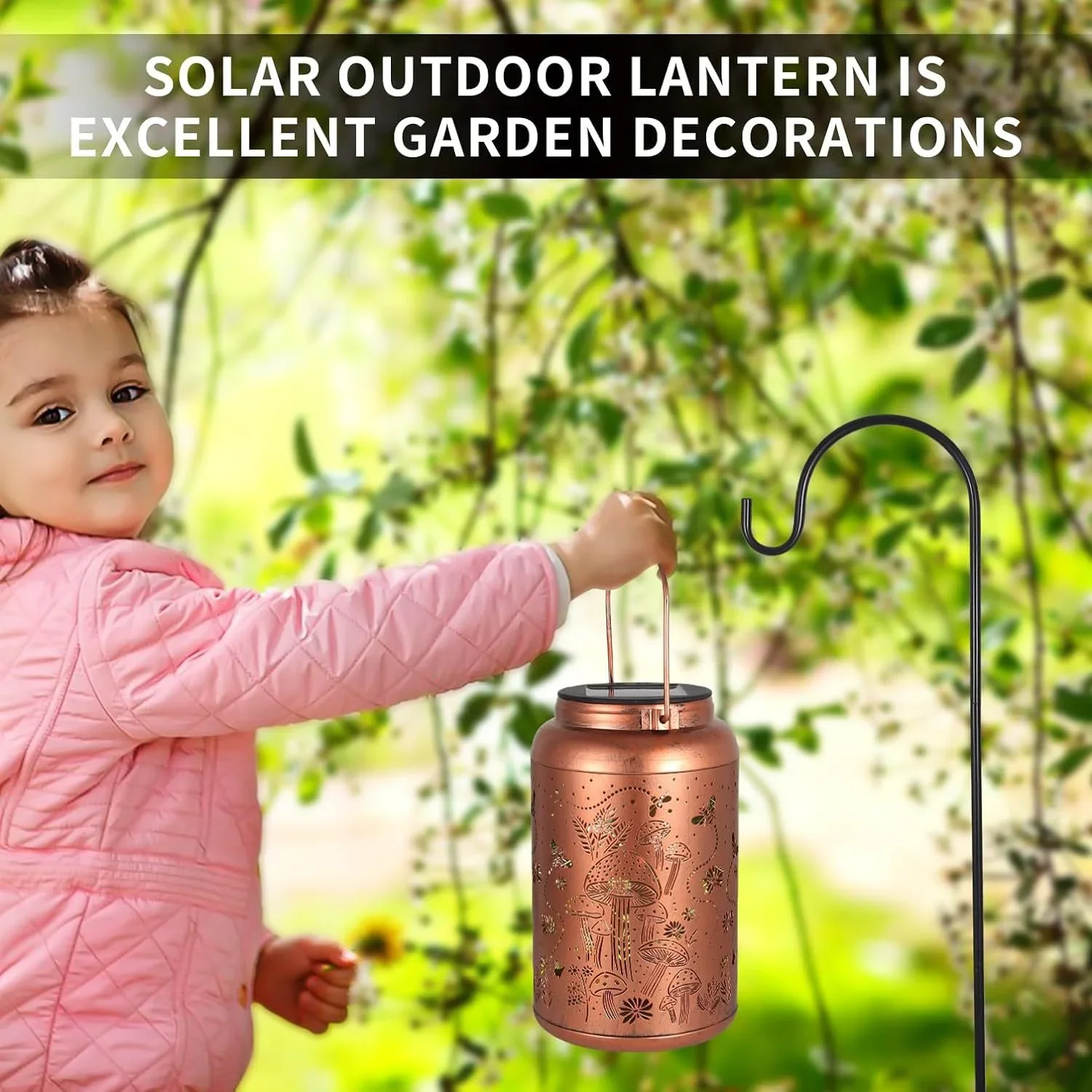 Bulk orders only,Contact customer service.​Solar Lanterns Outdoor Waterproof Bee Mushroom Decoration for Women Mon Hanging Solar