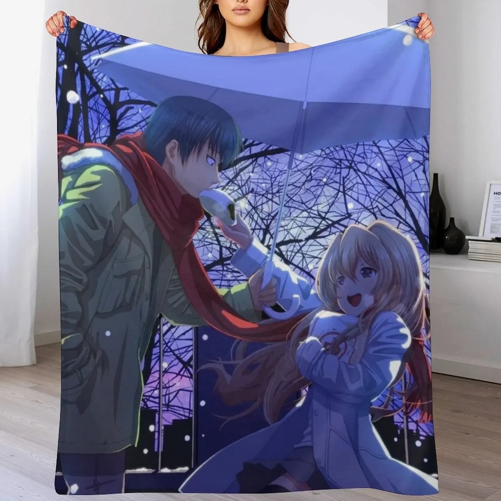 

Toradora 3 Throw Blanket Bed linens Luxury Thicken Plaid Bed Blankets