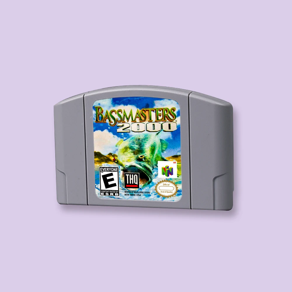

for Bassmasters 2000 64bit game card for USA NTSC version N64 video game console English language