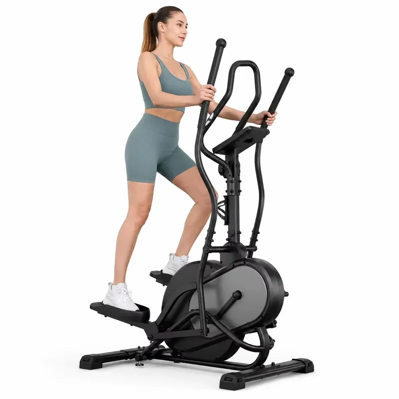 Ergonomic Elliptical Trainer with Magnetoresistive LCD Display Stable Durable Professional Home Fitness Equipment
