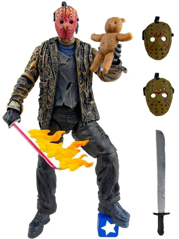 لعبة مجسمة قابلة للجمع من مادة PVC من NECA Freddy Vs Jason Jason Voorhees #2