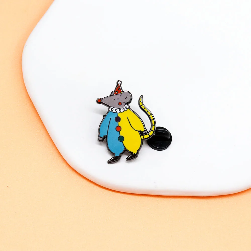 Clown Rat Enamel Pin Clown And Rat Mashup Badge Creative Jewelry Decoration