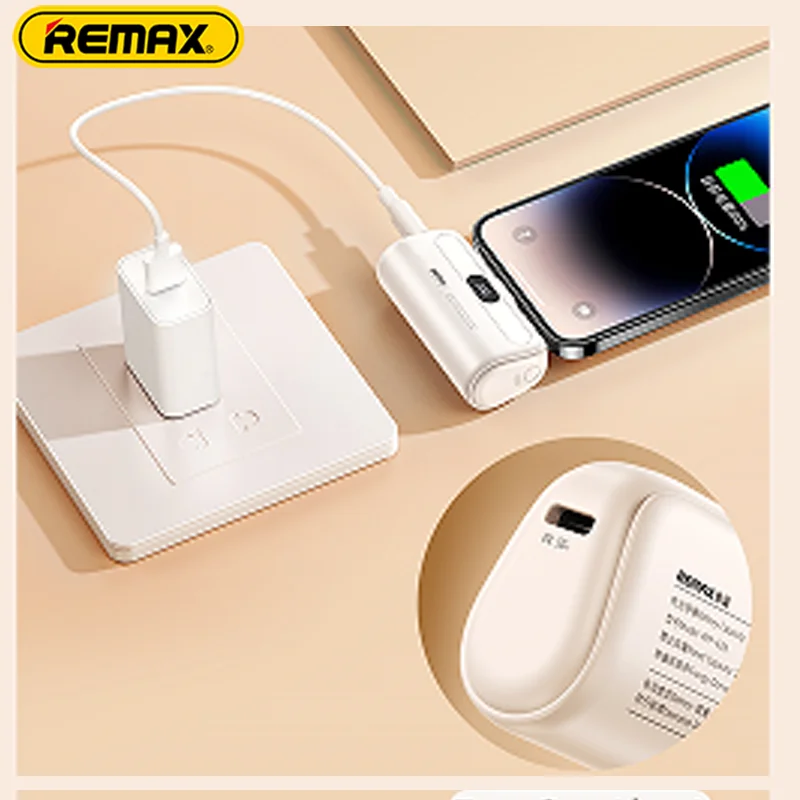 Remax Mini Power Bank 5000mAh Fast Charging for Xiaomi Samsung Huawei External  Battery Small Portable Powerbank USB Type C