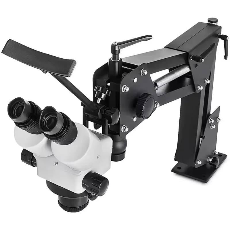 7X-45X zoom stereo microscope steel magnifying glass for jewellery making gem setting and industrial applications