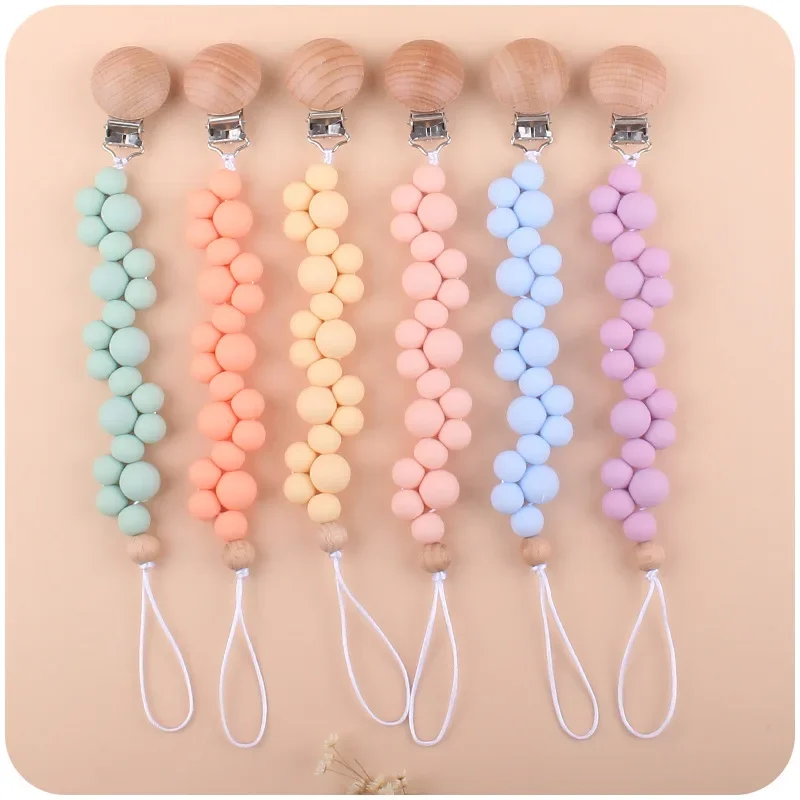 Silicone Baby Pacifier Clips Silicone Pacifier Chain Nipple Bracket Holder for Nipples Toddler Toys Baby Shower Gift Dropship