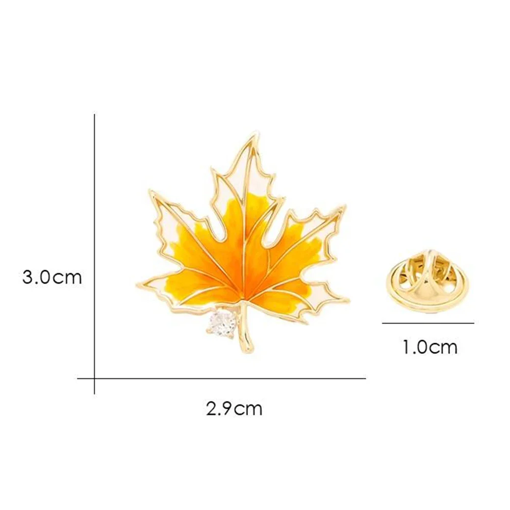 Мини-маленькие кленовые листья, металлическая булавка с цирконием, украшение золотого цвета, броши на воротнике, булавки для женщин, вечерние украшения